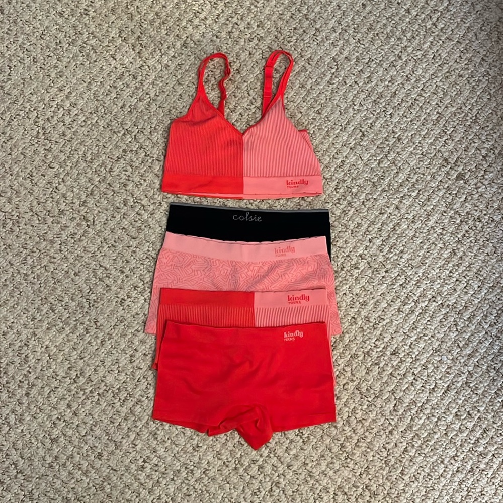 Boy shorts with one matching bra